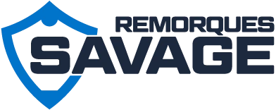 Logo de Remorques Savage : écusson bleu et lettrage marine