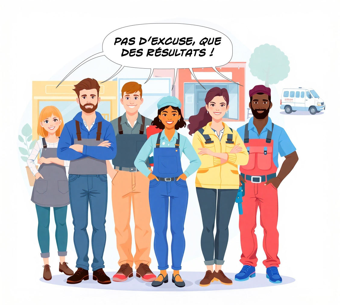 Des propriétaires de petites entreprises souriants
